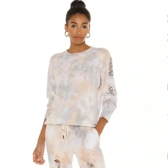 niphilanthropy Blackbird Sweatshirt in Cloudy Haze Tie Dye - Picture 1 of 13